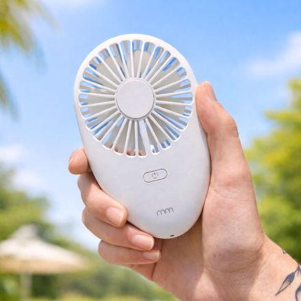 mm - Portable Hand Fan - White