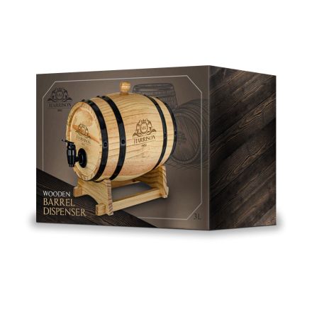Wooden Barrel Dispenser - 3L