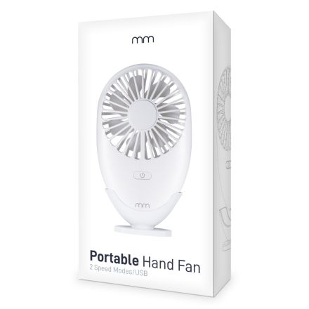 mm - Portable Hand Fan - White