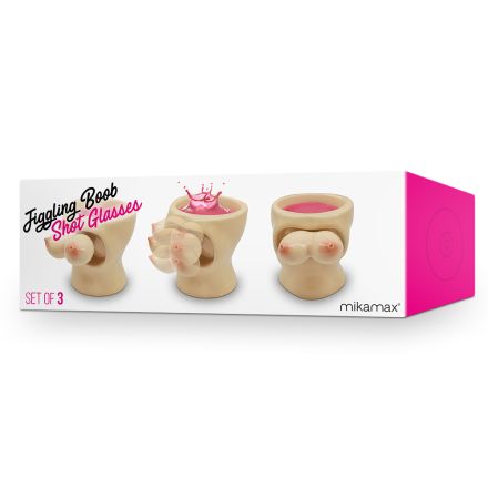 Jiggle Me Drunk : 3-Glass Boob Shot Set