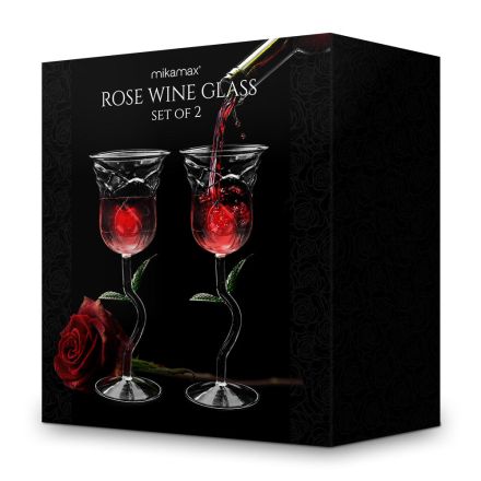 Rose Wine Glass Set