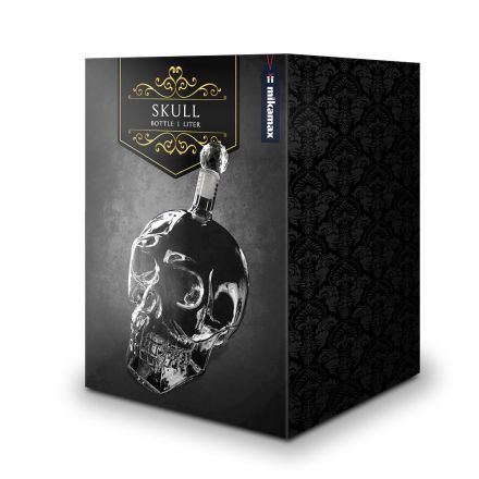 Glass Skull Bottle 1000ML