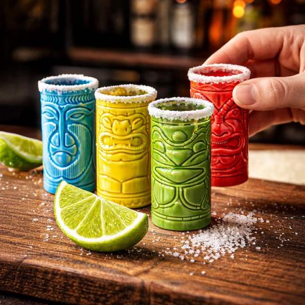 Tiki Shot Glasses - Ceramic
