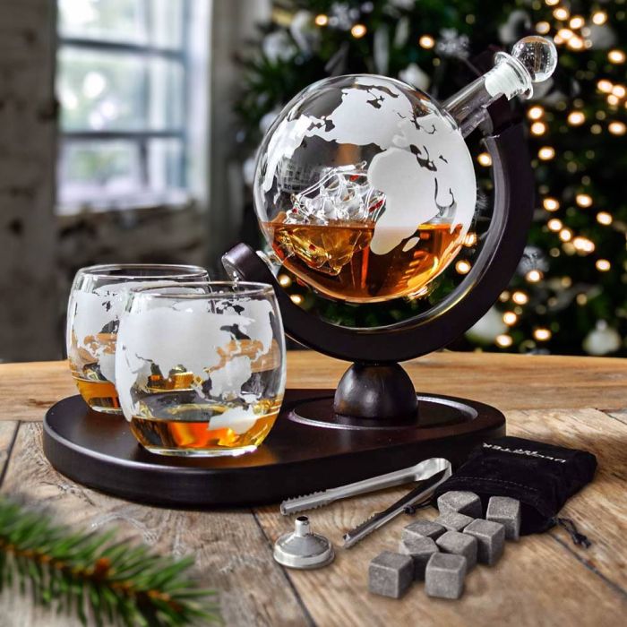 Deluxe Globe Decanter Set