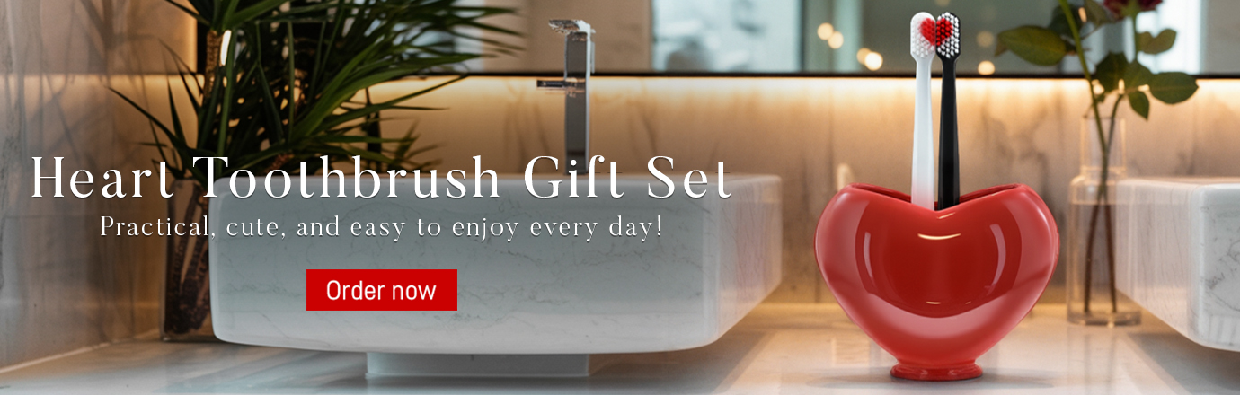 Heart Toothbrush Gift Set